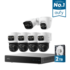 Eufy Home Collection PoE NVR Security System S4 Max+Turret Camera E41+ Bullet Camera E40