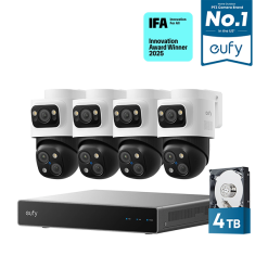 Eufy Home Collection 4K NVR Security Camera System S4 Max, 4 TB HDD