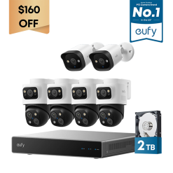 Eufy Home Collection PoE NVR Security System S4 Max + 2 Bullet Cameras