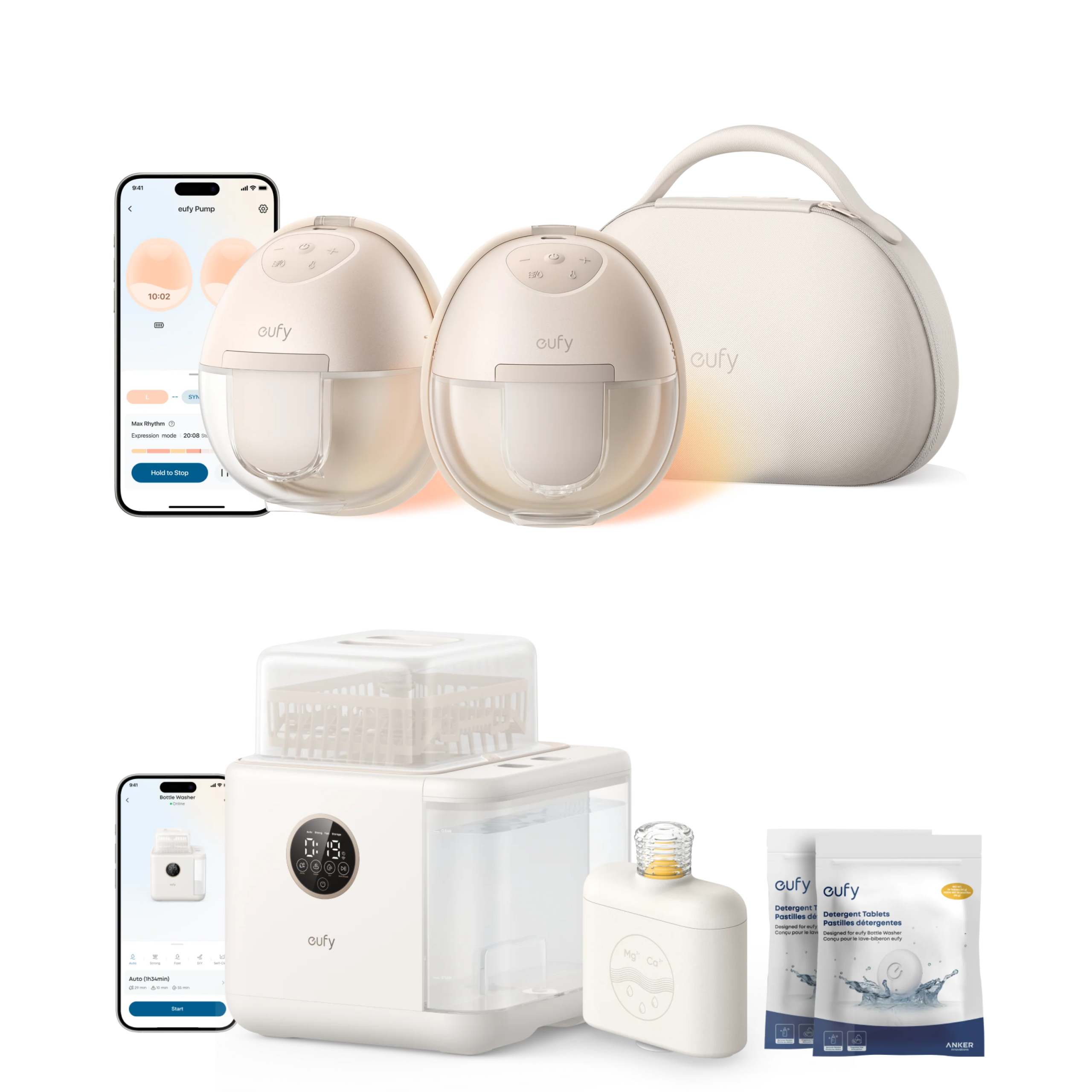 Eufy Home Collection Breast Pump S1 Pro & Baby Bottle Washer S1 Pro Breast Pump Accessories, Hands-Free Pump Parts