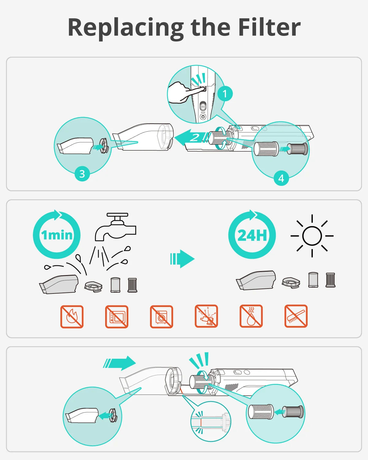 Eufy Home Collection HomeVac H30 Replacement Filter Kit HEPA Replacement Filter Robot Vacuum Accessories, Replacement Parts