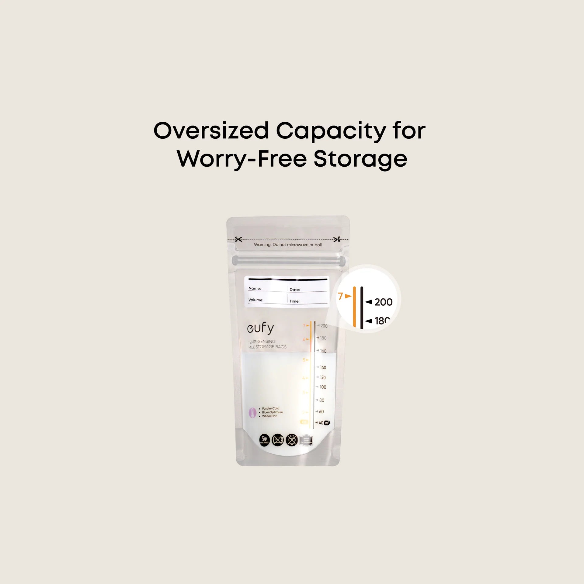 Eufy Home Collection Breast Milk Storage Bag (120 Pieces) Breast Pump Accessories, Hands-Free Pump Parts - Image 4