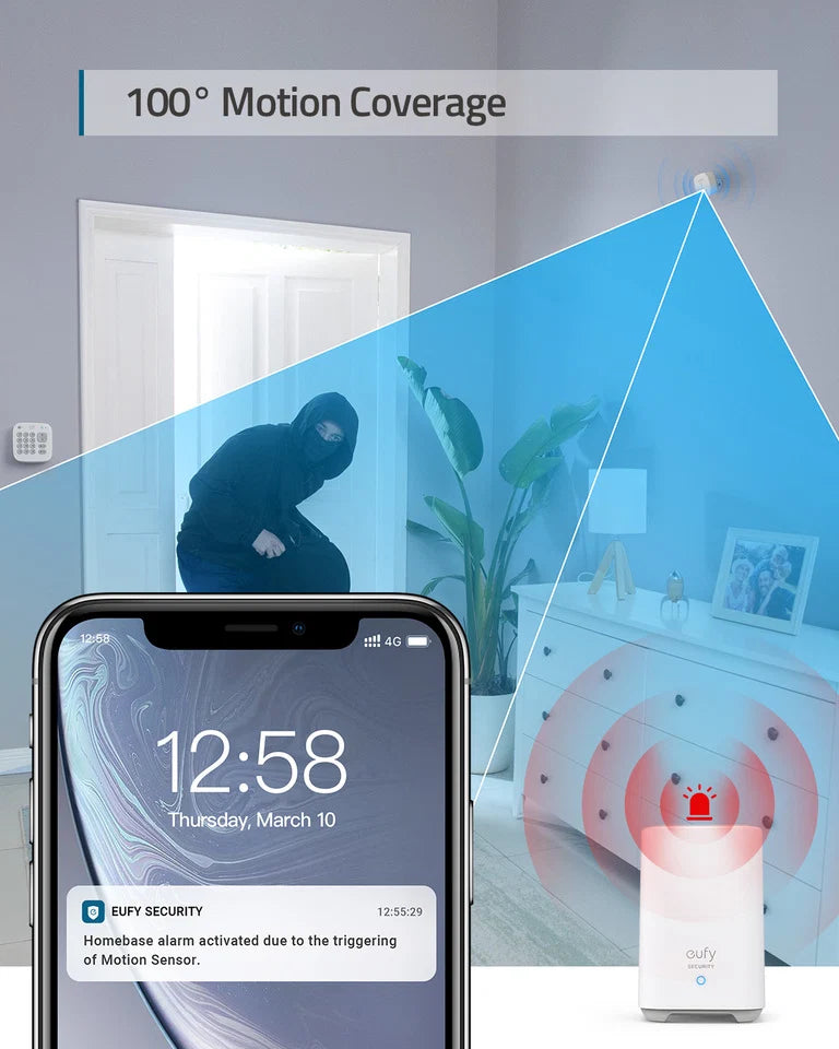 Eufy Home Collection 5-Piece Home Alarm Kit Smart Home Security, Home Security Accessories - Image 4