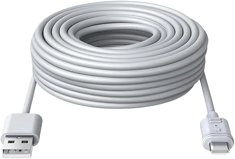Eufy Home Collection 15ft (4.5m) USB-A to USB-C Power Cable for eufyCam S3 Pro and All Upcoming eufy Battery Cameras Smart Home Security, Home Security Accessories