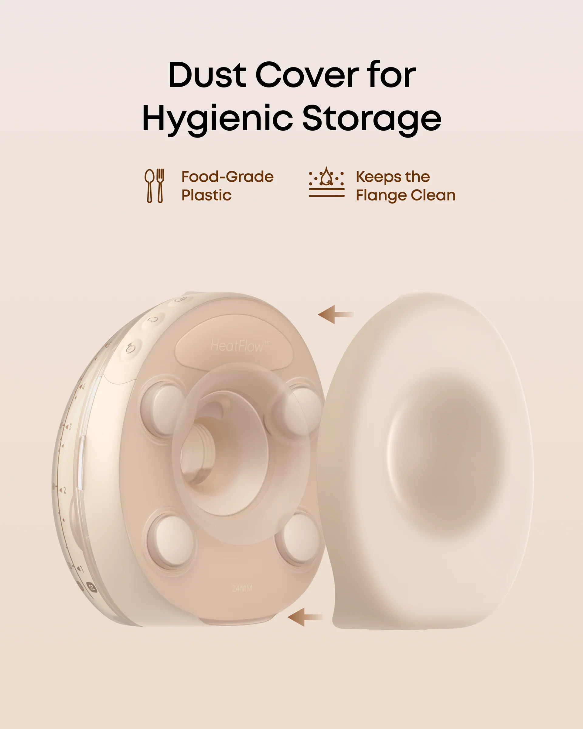 Eufy Home Collection Dust Cover (2-Pack) for Breast Pump S2 / S2 Pro Breast Pump Accessories, Hands-Free Pump Parts - Image 2