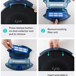 Alternative view of Eufy Home Collection Filter Set for 11S Max,15C Max,30C Max, G10, G30, G20 Robot Vacuum Accessories, Replacement Parts