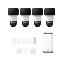 Eufy Home Collection SoloCam S340 (4-Cam Kit) Wireless Security Camera with Alarm System + HomeBase S380 Smart Home Security, Home Security Accessories