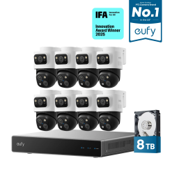 Eufy Home Collection 4K NVR S4 Max 8-Camera Kit with 8 TB HDD