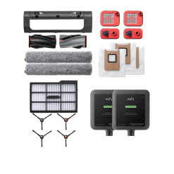 Eufy Home Collection Accessories Package + Cleaning Solution*2, Side Brush, Filter, Rolling Brush for Robovac, Dustbag, Roller Mop, Dirty Water Reservoir Filter Robot Vacuum Accessories, Replacement Parts