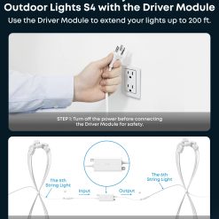Alternative view of Eufy Home Collection Driver Module for 200 ft (60 m) Permanent Outdoor Lights S4, Voltage Transformer, Supports Extension Up to 200 ft (60 m), White