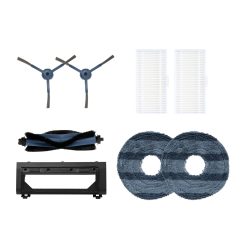 Eufy Home Collection Replacement Parts Kit for eufy C20 Omni Robot Vacuum, Roller Brush with Bristles and Rubber, Brush Guard, 2 Side Brushes, 2 Washable Filters, and 2 Mop Cloths Robot Vacuum Accessories, Replacement Parts