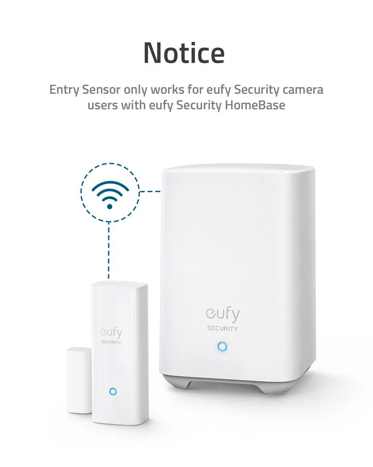 Eufy Home Collection Entry Sensor (3-Pack) Smart Home Security, Home Security Accessories