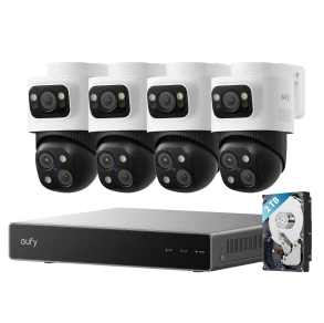 eufy security system with four cameras and 2TB storage, EN