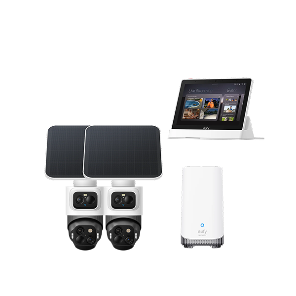 Eufy Home Collection eufyCam S4 2-Cam Kit + eufy Smart Display E10 Smart Home Security, Home Security Accessories