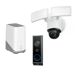 Eufy Home Collection Video Doorbell E340 Smart Video Doorbell + Floodlight Camera E340 + eufy Homebase 3