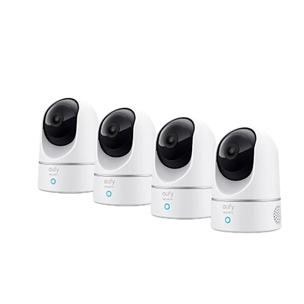 Eufy Home Collection Indoor Cam E220 (2K, 4-Cam Kit, Pan & Tilt) Indoor Security Camera Smart Home Security, Home Security Accessories