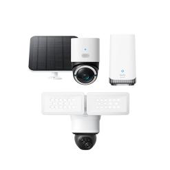 Eufy Home Collection 4G LTE Cam S330 + Floodlight Camera E340 + HomeBase S380