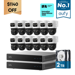 Eufy Home Collection Dual-NVR PoE System with 12 PoE Cam S4