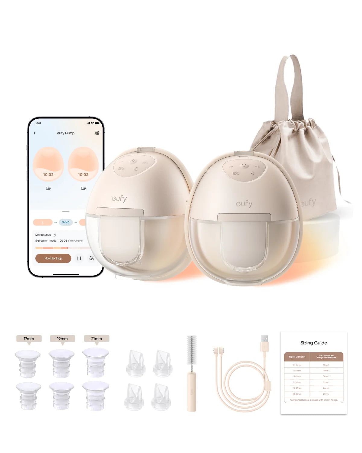 Eufy Home Collection Wearable Breast Pump S1 Hands-Free Breast Pump Breast Pump Accessories, Hands-Free Pump Parts - Image 2