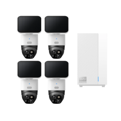 Eufy Home Collection SoloCam S340 (4-Cam Kit) Wireless Security Camera + eufy HomeBase Professional S1 Smart Home Security, Home Security Accessories