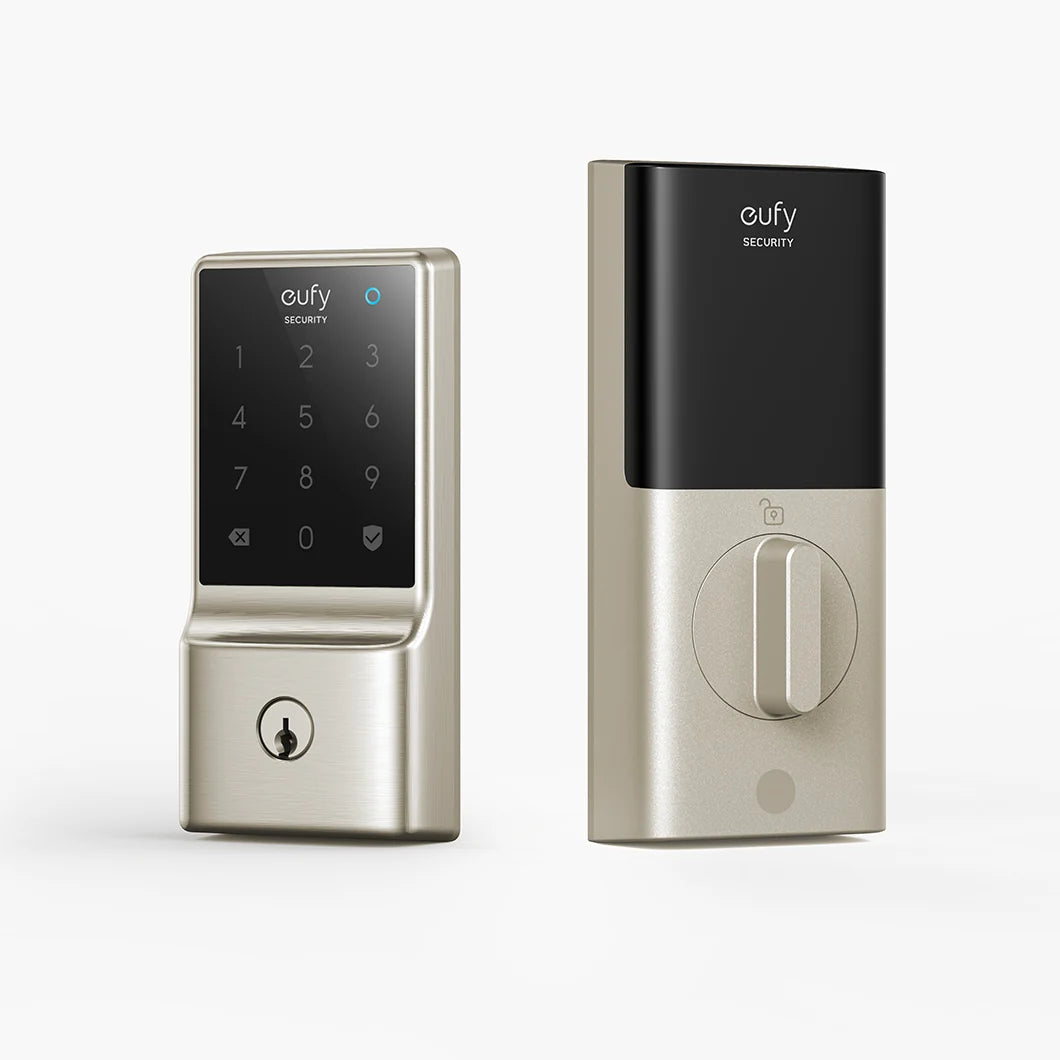 Eufy Home Collection Smart Lock C210 (Nickel) Keyless Smart Door Lock Smart Home Security, Home Security Accessories