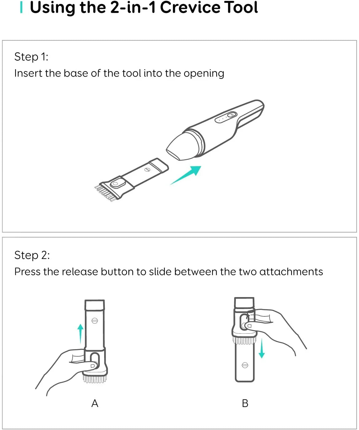 Eufy Home Collection HomeVac Replacement 2-in-1 Crevice Tool eufy Accessories, Smart Home Essentials - Image 3